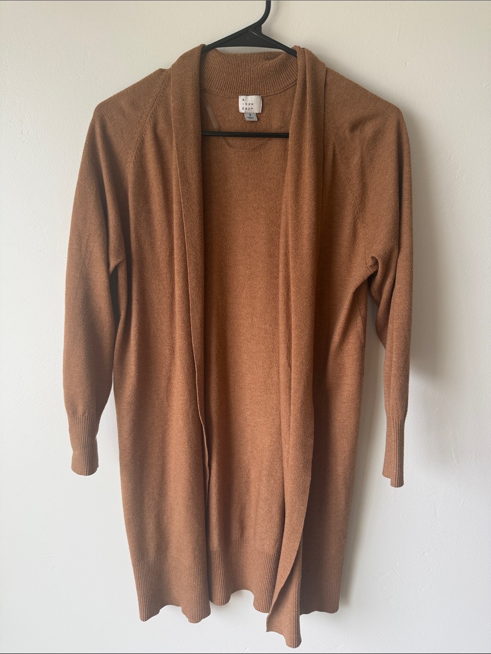 a new day Chestnut Brown Open-Front Long Cardigan